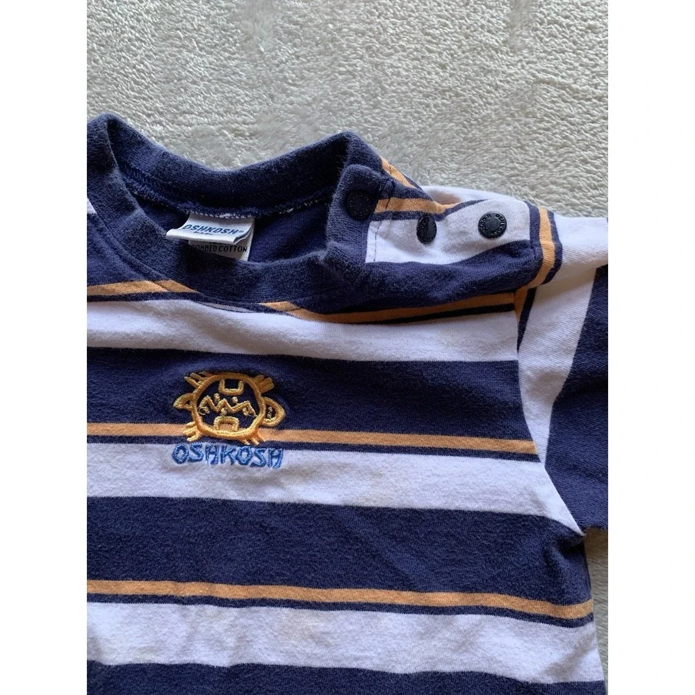 Baby Boys Osh Kosh Striped Romper One Piece Size 24 Months